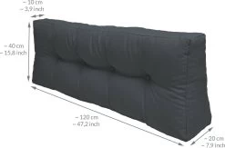 Beautissu Eco Elements Palletkussen – Rugkussen 120x40x15 Cm Voor Palletbank - Kussen Graphiet Grijs - Palletkussens In Matraskussen Kwaliteit -Tuin Gerelateerd 1200x790 2