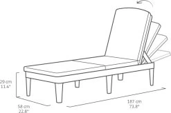 Allibert Jaipur Ligbed - 58x187,5x29 Cm - Grafiet -Tuin Gerelateerd 1200x796