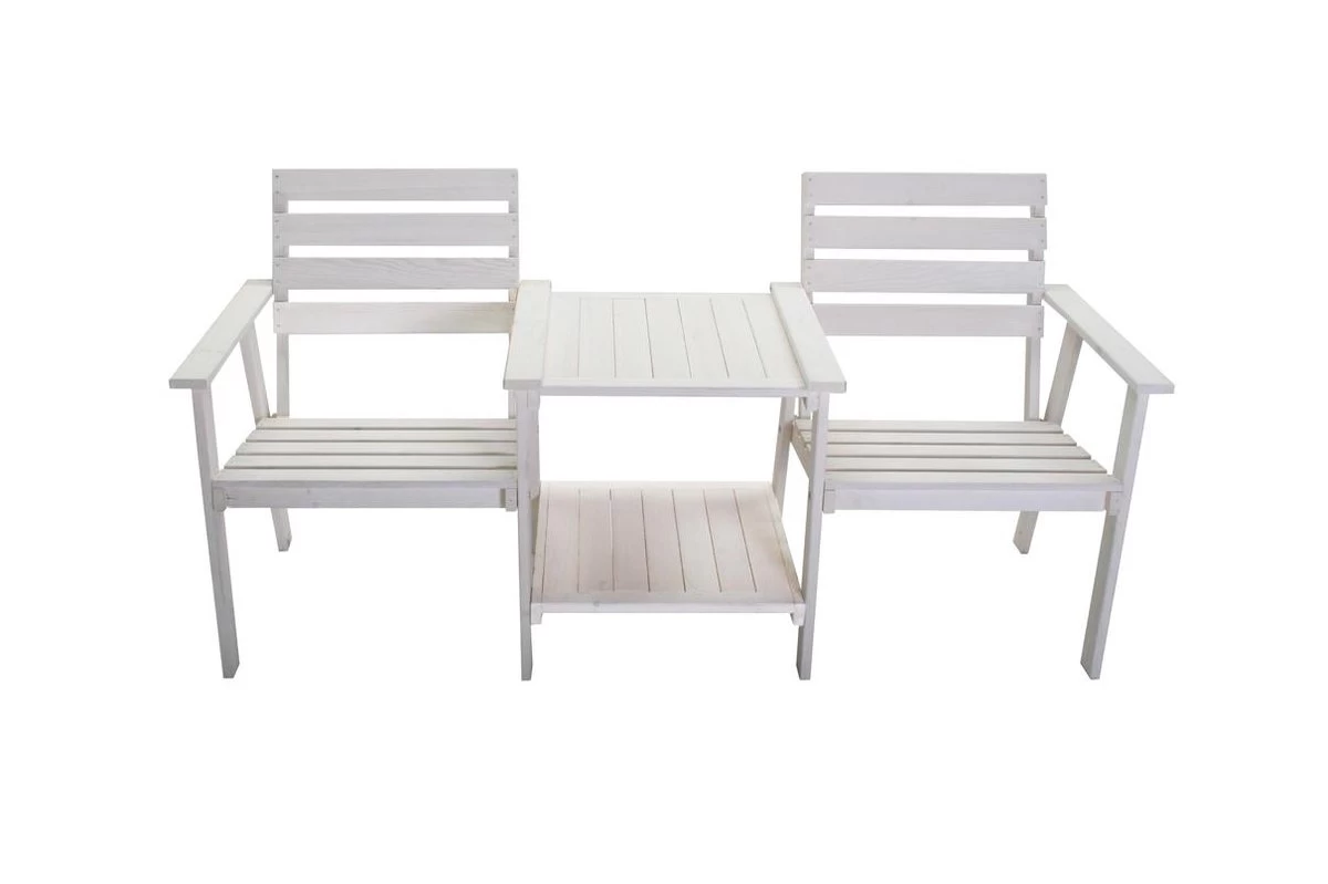 Tuinbank - Romeo Tete A Tete - Wit - 170cm 4 Tuinbank - Romeo Tete A Tete - Wit - 170cm - Afbeelding 2