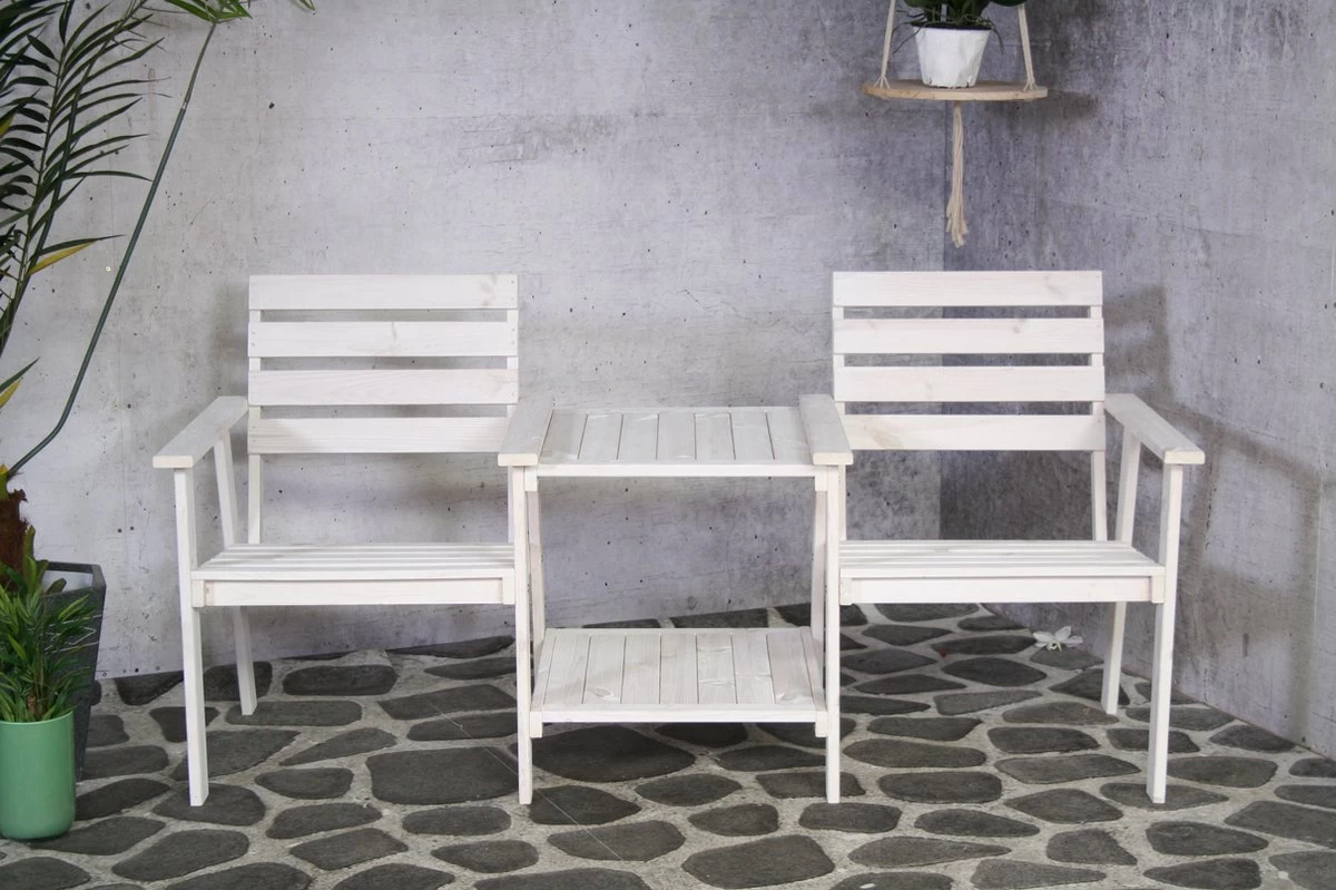 Tuinbank - Romeo Tete A Tete - Wit - 170cm 7 Tuinbank - Romeo Tete A Tete - Wit - 170cm - Afbeelding 5