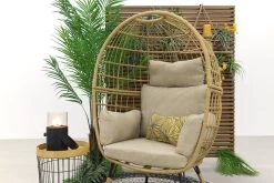 Lola Egg Relaxstoel - Natural Sand - Mand Stoel -Tuin Gerelateerd 1200x800 50