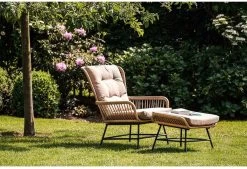 BUITEN Living Dex Wicker Loungestoel Tuin Incl. Wicker Voetenbank | Wicker + Aluminium | Bamboe Antraciet -Tuin Gerelateerd 1200x820 2