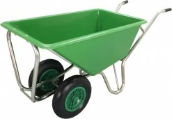 Kruiwagen Met Dubbel Luchtwiel Stal Eco Groen 160 Liter -Tuin Gerelateerd 1200x833
