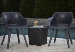 Allibert Akola Tuinstoelen - 2 Stuks -56,5x55x80cm - Donkergrijs -Tuin Gerelateerd 1200x835