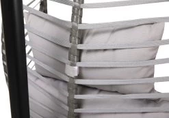 Pro Garden Lowander Hangstoel Egg 191x126x126- Schommelstoel Met Rattan Cocoon En Robuust Stalen Standaard Incl. Kussens - Volledig Inklapbaar - Lichtgrijs -Tuin Gerelateerd 1200x840