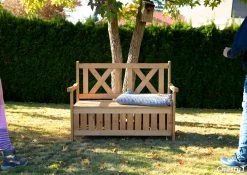 Needs&wants® Houten Tuinbank Met Opbergruimte, 2-zits Kistbank Houten Klassieke Bank Opslag, Grote Tuinopbergbank Van Massief Hout Weerbestendig Voor Buiten Tuin, Balkon, Terras, 115x61x85 Cm, Donker-bruin -Tuin Gerelateerd 1200x849