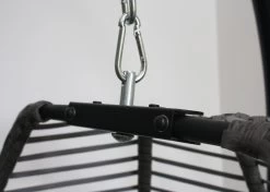 Pro Garden Lowander Hangstoel Egg 191x126x126- Schommelstoel Met Rattan Cocoon En Robuust Stalen Standaard Incl. Kussens - Volledig Inklapbaar - Lichtgrijs -Tuin Gerelateerd 1200x855