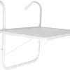 Luxe Inklapbare Balkontafel – 52 X 40 X 56cm – Wit – Hangend – Balkonbar – Balkontafels – Balkontafeltje – Hangtafel Balkon – Balcony Table – Voor Aan Het Balkon – Ophangbaar – Opklapbaar – Tafel – Inklapbaar – Buiten – Tafeltje – Klaptafel -Tuin Gerelateerd 1200x876