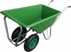 Kruiwagen Met Dubbel Luchtwiel Stal Eco Groen 160 Liter -Tuin Gerelateerd 1200x881