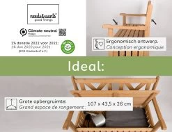 Needs&wants® Houten Tuinbank Met Opbergruimte, 2-zits Kistbank Houten Klassieke Bank Opslag, Grote Tuinopbergbank Van Massief Hout Weerbestendig Voor Buiten Tuin, Balkon, Terras, 115x61x85 Cm, Donker-bruin -Tuin Gerelateerd 1200x922 1