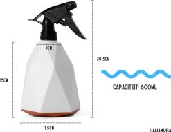 Hanamura Plantenspuit – Sprayflacon – Waterverstuiver – Wit – 600ml -Tuin Gerelateerd 1200x928 2