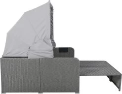 Polyrattan Patio Rieten Meubels Set Voor 2 Personen-Outdoor Rattan Sofa Set Met Intrekbare Luifel-lounge Bank-PE Rotan Loveseat Voor Achtertuin Veranda Tuin Zwembad Balkon-grijs -Tuin Gerelateerd 1200x929