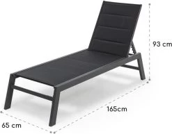 Blumfeldt Renazzo Lounge Ligstoel - Ligbed Voor De Tuin - Aluminium Tuinstoel - 6 Standen - Waterafstotend - Bekleding Van 70 % Pvc En 30 % Polyetheen - Zwart -Tuin Gerelateerd 1200x940 1