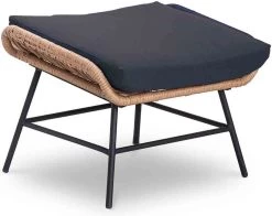 BUITEN Living Dex Wicker Loungestoel Tuin Incl. Wicker Voetenbank | Wicker + Aluminium | Bamboe Antraciet -Tuin Gerelateerd 1200x951