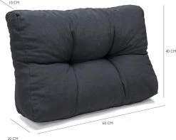 Palletkussen Basic Comfort Rugdeel Halve Pallet Lengte Grijs 60x40x10/20cm -Tuin Gerelateerd 1200x955