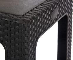 Rotan Bijzettafeltje/plantenverhoger Antraciet Grijs 47 X 47 X 42 Cm Voor Binnen/buiten -Tuin Gerelateerd 1200x988