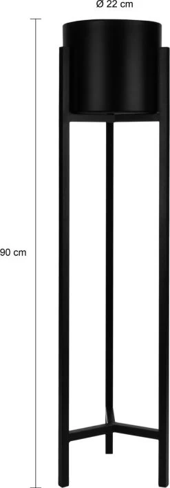 QUVIO Plantenstandaard Inclusief Pot - Staande Plantenbak - Metaal - Plantenbak - Plantenhouders - Planten Zuilen - Voor Buiten - Bloempot - 22 X 22 X 90 Cm - Zwart -Tuin Gerelateerd 420x1200 1