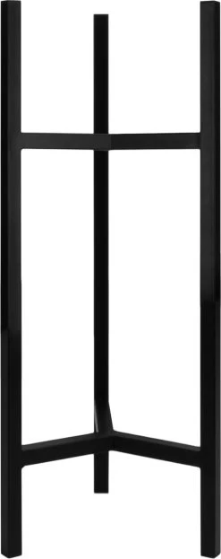 QUVIO Plantenstandaard Binnen - Inclusief Pot - Staande Plantenbak - Metaal - Bloempot - 22 X 22 X 60 Cm - Zwart -Tuin Gerelateerd 476x1200