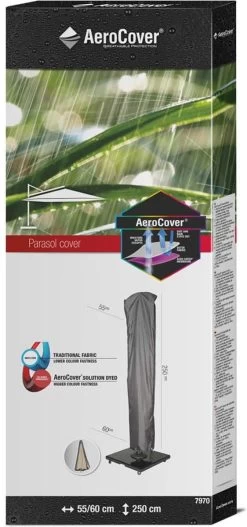 AeroCover Parasolhoes - Zweef Parasols - Grijs - 250x55 Cm (HxB) -Tuin Gerelateerd 562x1200