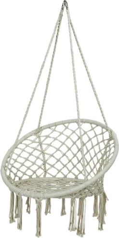 Macramé Hangstoel Beige - Beige Hangstoel - Hangstoel Touw - Hangstoel - Tot 110KG - Eenpersoons Hangstoel - Hang Stoel 1 Persoon - Hangstoel Voor Binnen - Hangstoel Zonder Standaard - Hangstoel Buiten -Tuin Gerelateerd 603x1200