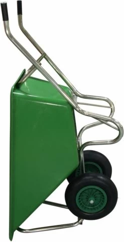 Kruiwagen Met Dubbel Luchtwiel Stal Eco Groen 160 Liter -Tuin Gerelateerd 617x1200