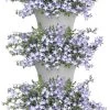 Elho Corsica Vertical Forest 24 - Bloempot Voor Balkonbuiten - Ø 26.7 X H 29.7 Cm - Wit/Wit