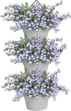 Elho Corsica Vertical Forest 24 - Bloempot Voor Balkonbuiten - Ø 26.7 X H 29.7 Cm - Wit/Wit