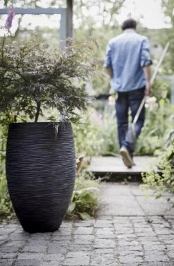 Capi Europe - Vaas Elegant Deluxe Rib NL - 56x84 - Zwart - Voor Binnen En Buiten - KBLR1132 -Tuin Gerelateerd 786x1200 5