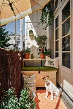 Balkonset 3in1: Bank | Tafel | Opbergruimte. Hout, Medium 95cm. -Tuin Gerelateerd 799x1200 6