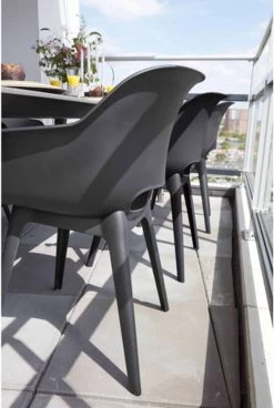 Allibert Akola Tuinstoelen - 2 Stuks -56,5x55x80cm - Donkergrijs -Tuin Gerelateerd 806x1200