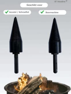 BT Woodline® | Houtklover Inclusief Opbergkoker | Houtsplijter | Houtkloof | Houtsplitter | Houtkloofboor | Kegelsplijter | Houtkliever | Aanmaakhout | Geschikt Voor Accutol, Schroeftol, Boormachine En Kloofmachines -Tuin Gerelateerd 909x1200