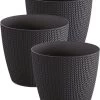 Prosperplast Set Van 3x Stuks Stijlvolle Plantenpotten/bloempotten Kunststof Dia 13 Cm En Hoogte 11 Cm In Het Antraciet Grijs Voor Binnen/buiten -Tuin Gerelateerd 935x1200
