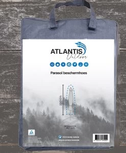 Weersbestendige Parasolhoes - Rond & Vierkant - Max. 3 X 3 M - Grijs / Antraciet - Stokparasol -Tuin Gerelateerd 992x1200