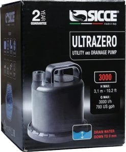 Sicce Ultra Zero - Vlakzuiger - Dompelpomp - Wateroverlast - 3000 L/h -Tuin Gerelateerd 998x1200 1